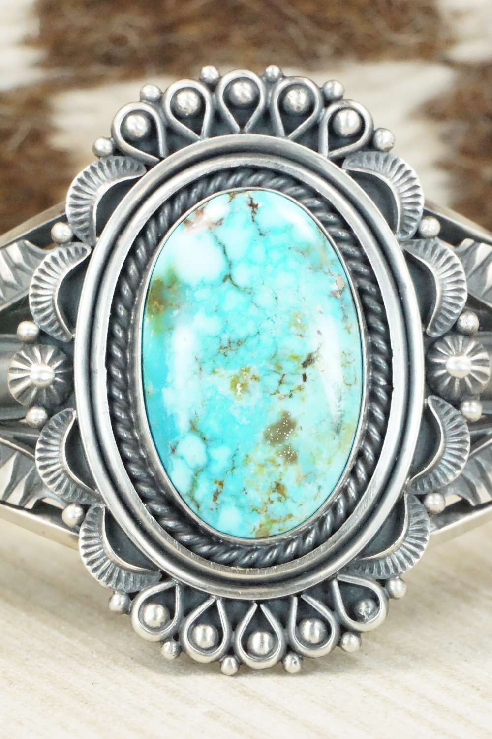Turquoise & Sterling Silver Bracelet - Derrick Gordon