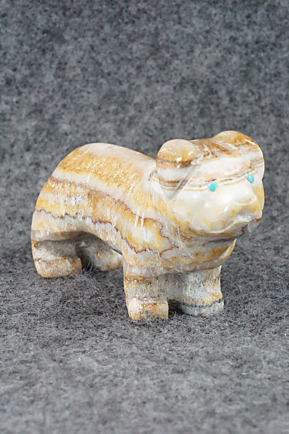 Dog Zuni Fetish Carving - Cody Nastacio