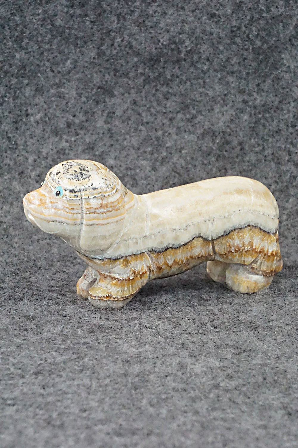 Dog Zuni Fetish Carving - Cody Nastacio
