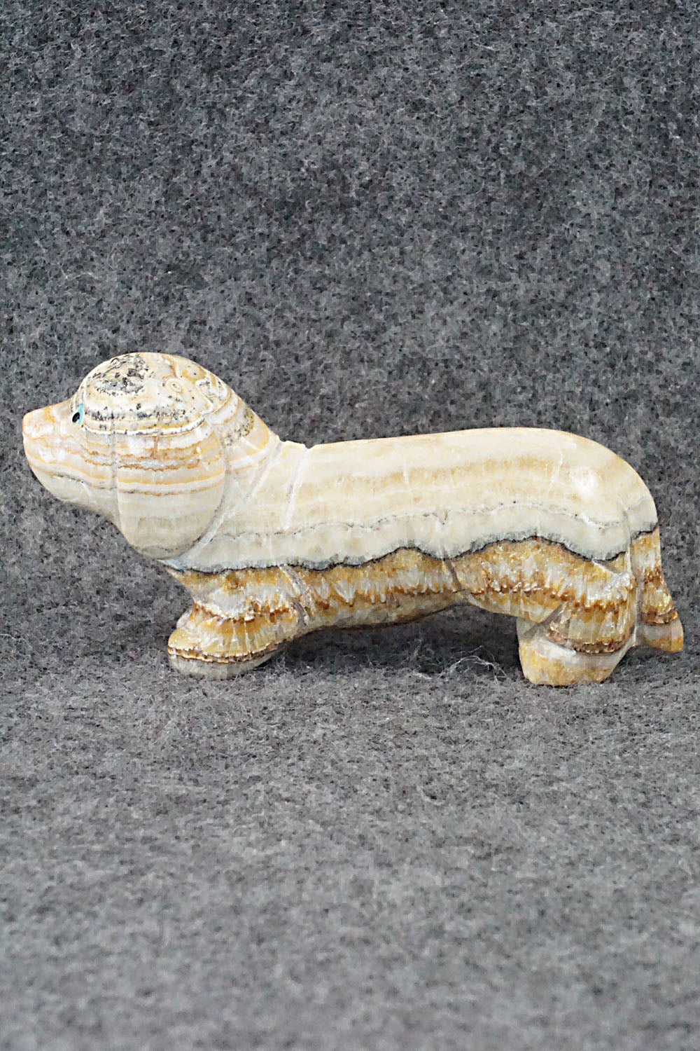 Dog Zuni Fetish Carving - Cody Nastacio