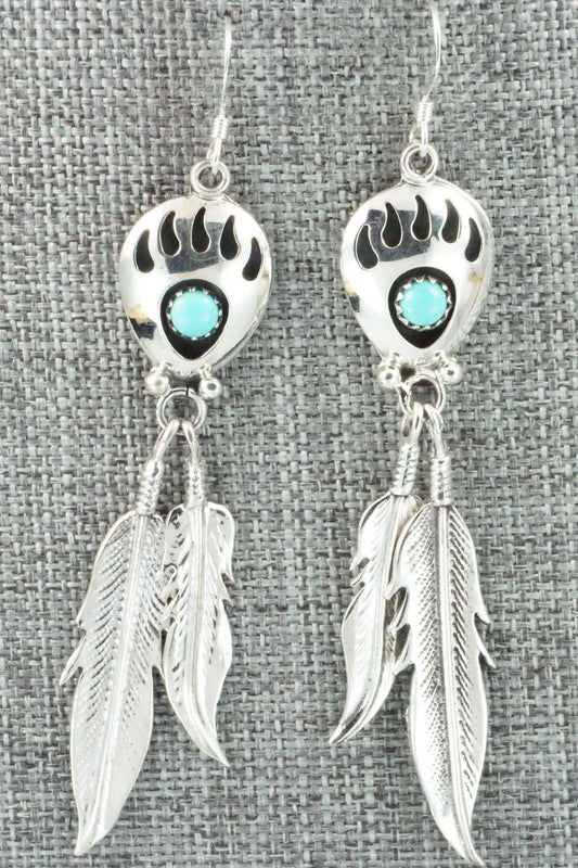Turquoise and Sterling Silver Earrings - Annie Spencer