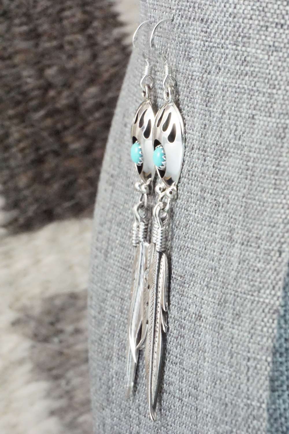 Turquoise and Sterling Silver Earrings - Annie Spencer
