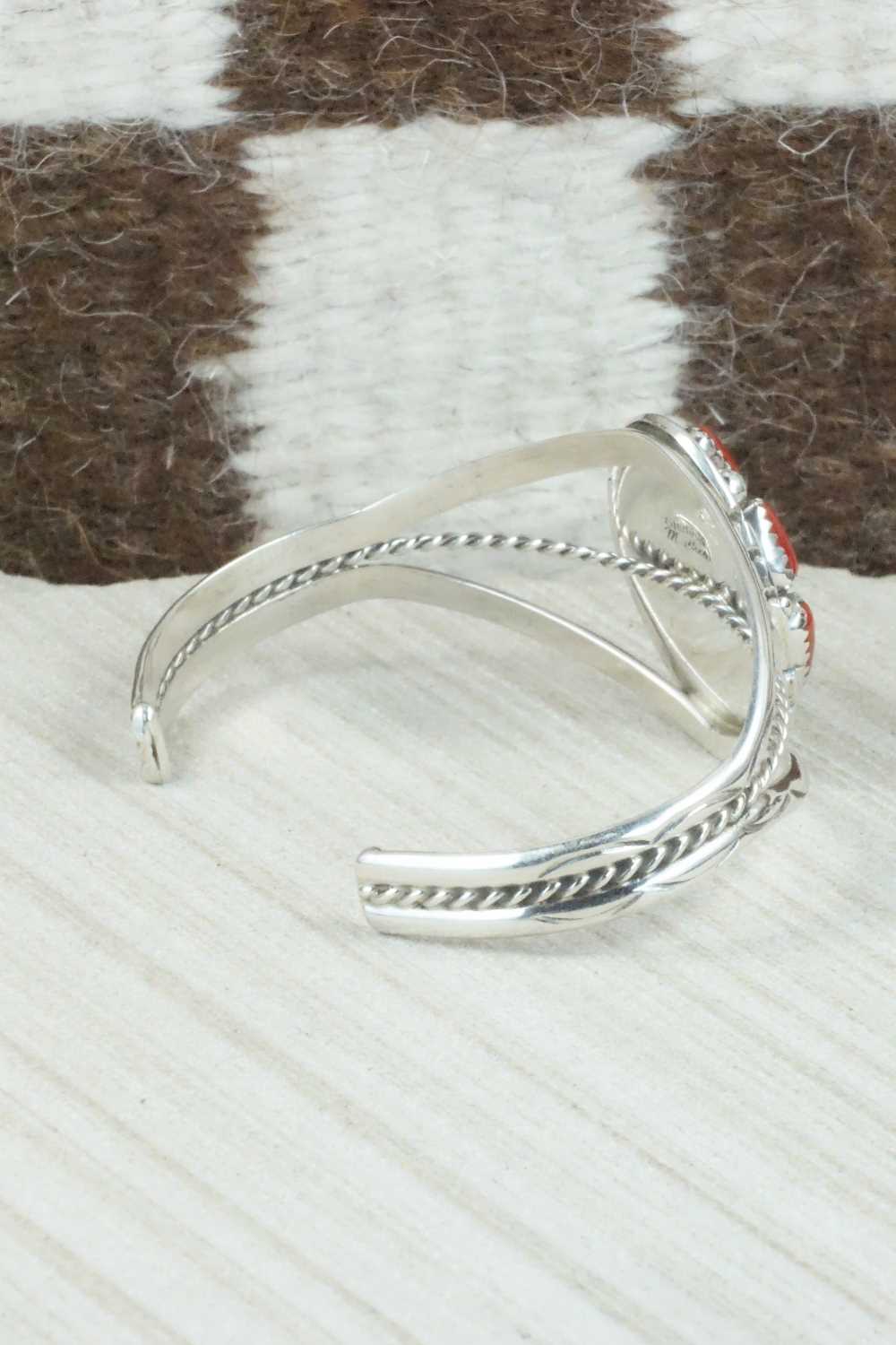 Coral and Sterling Silver Bracelet - Melvin Chee