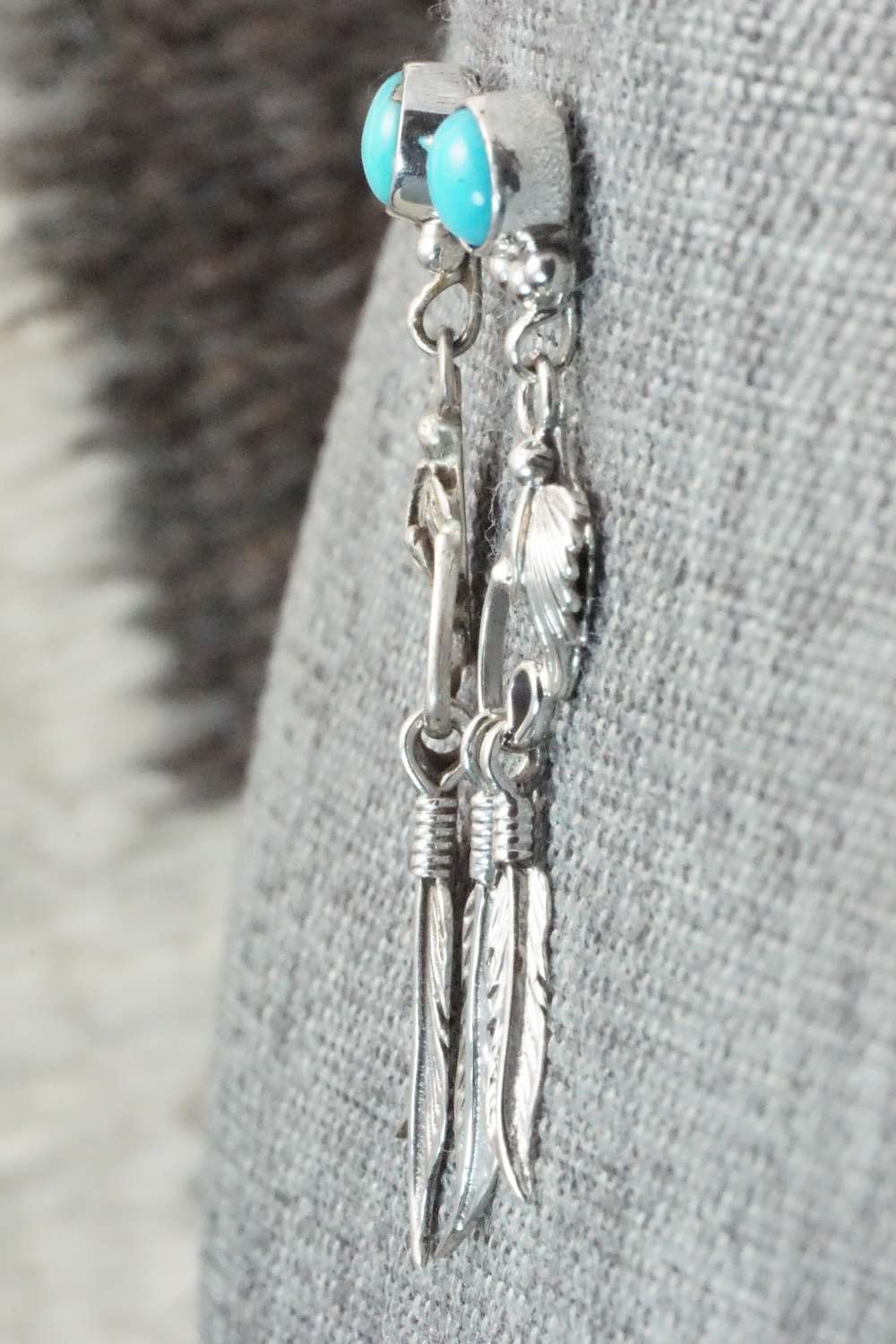 Turquoise & Sterling Silver Earrings - Rita Largo