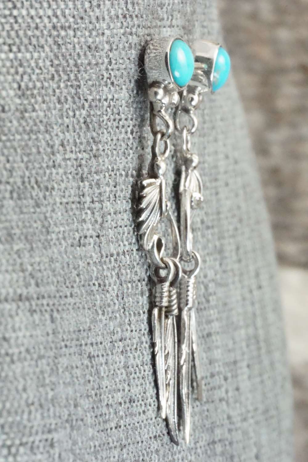 Turquoise & Sterling Silver Earrings - Rita Largo