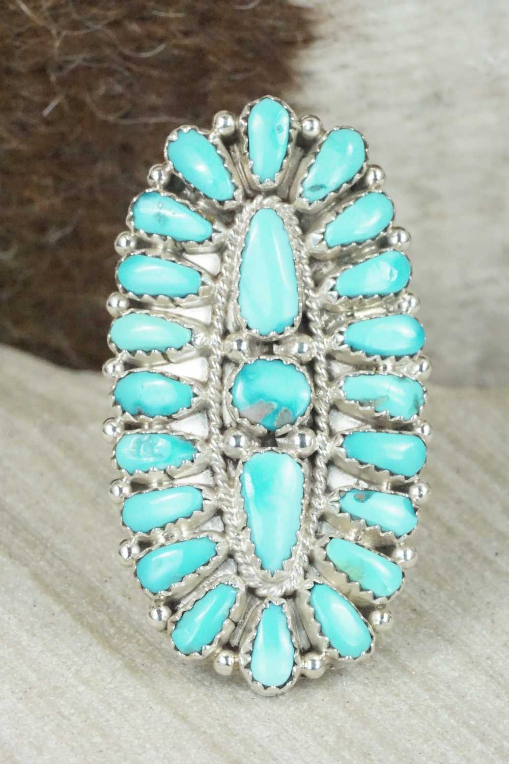 Turquoise & Sterling Silver Ring - Donovan Wilson - Size 8.75