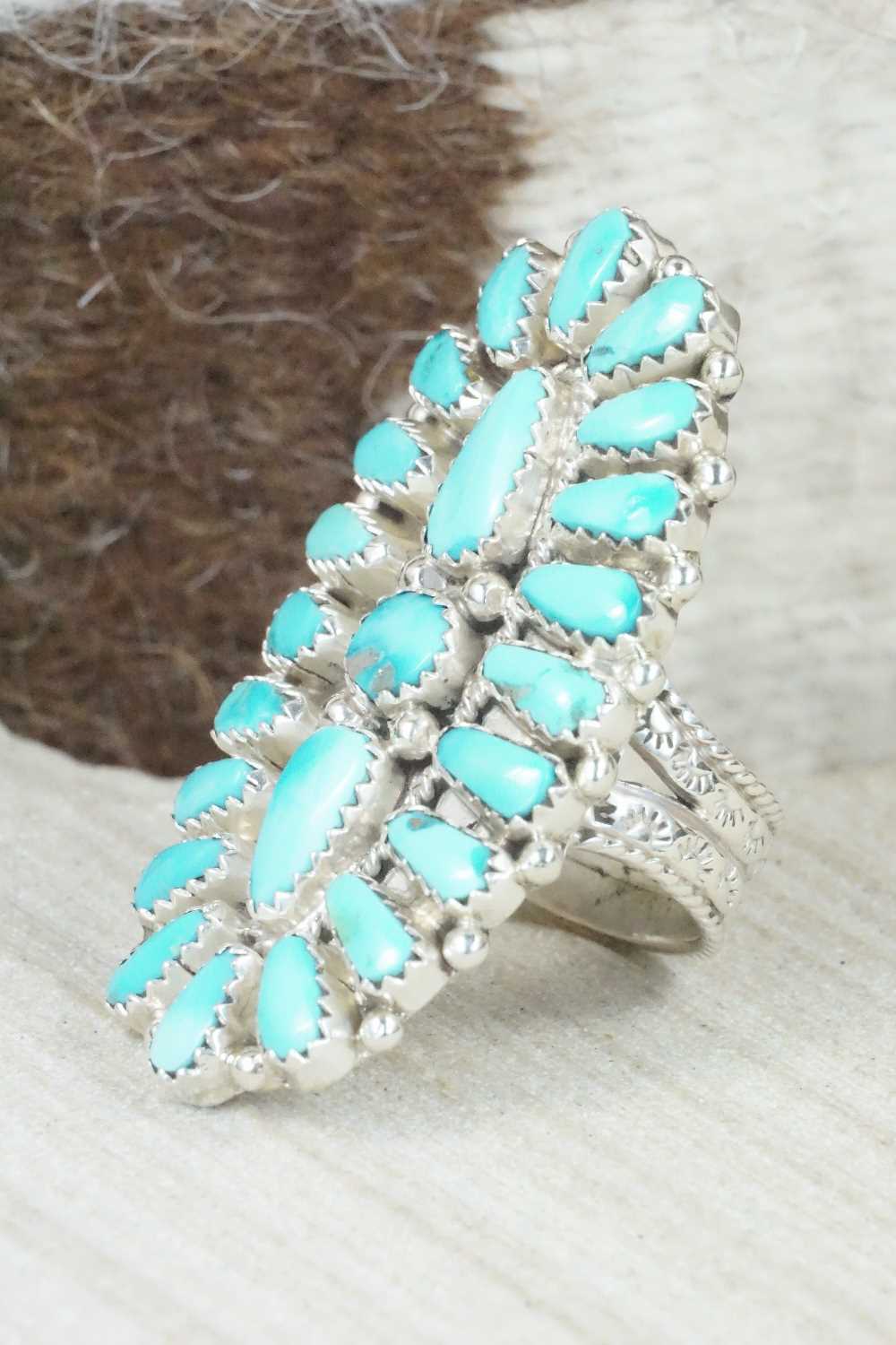 Turquoise & Sterling Silver Ring - Donovan Wilson - Size 8.75