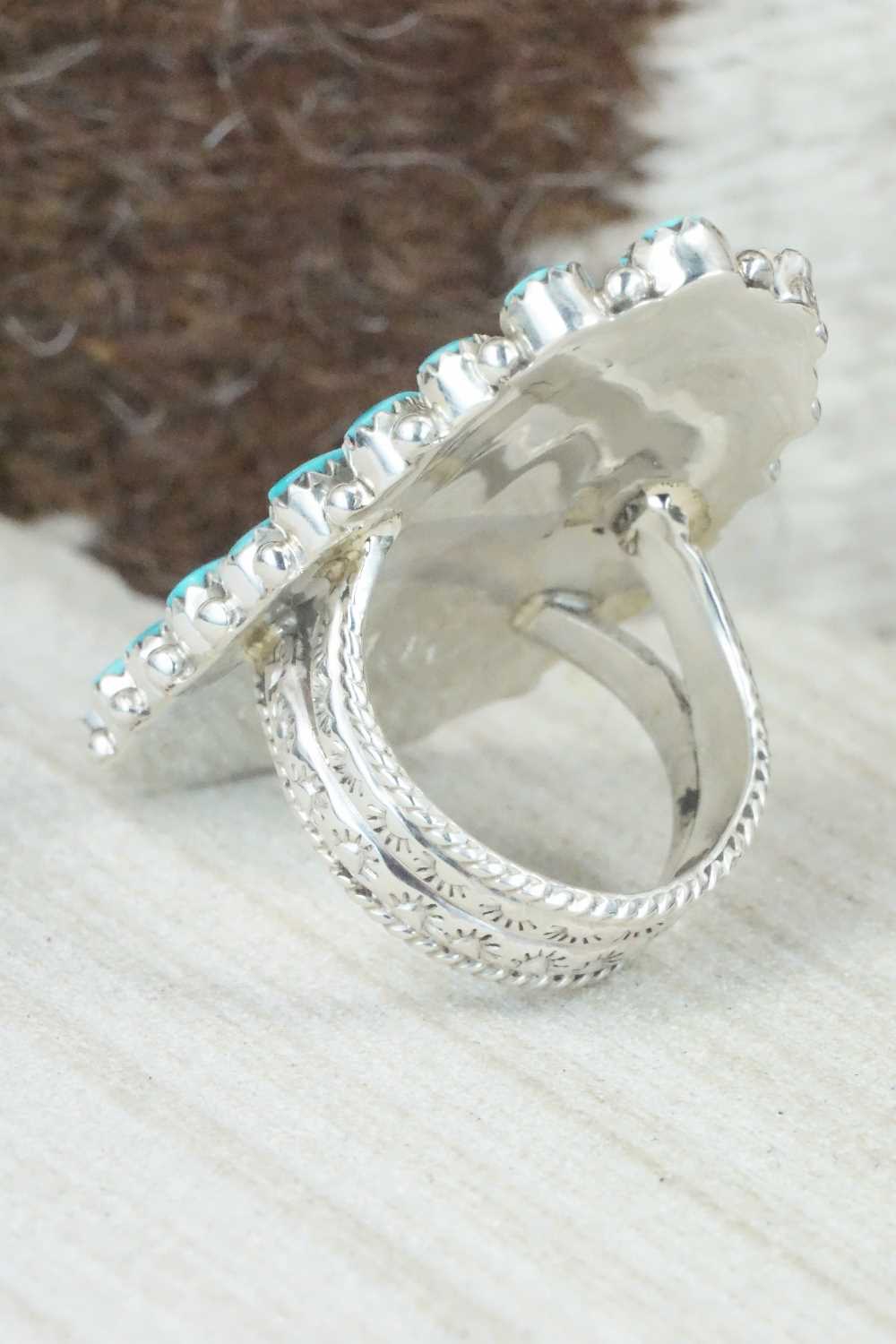 Turquoise & Sterling Silver Ring - Donovan Wilson - Size 8.75