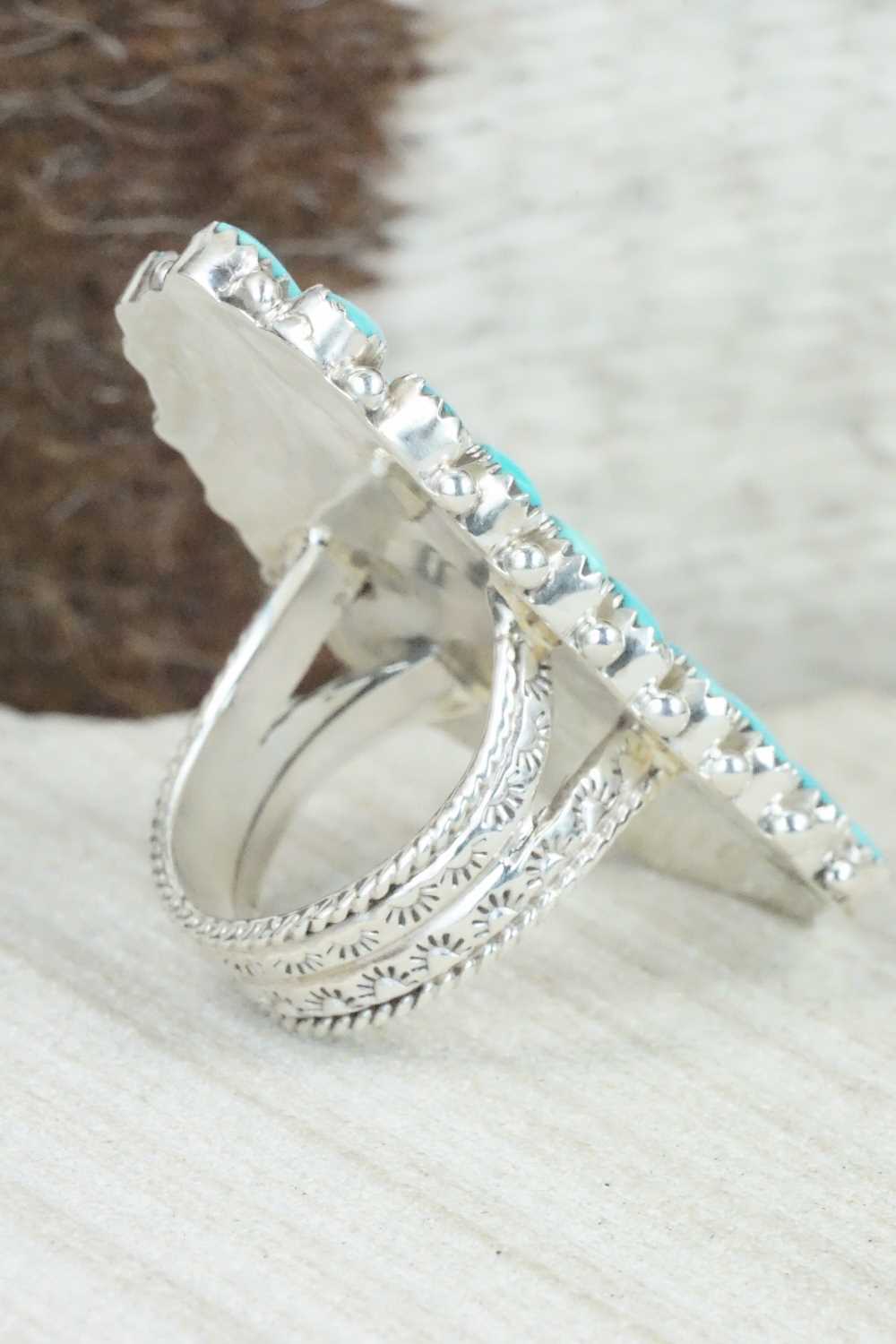 Turquoise & Sterling Silver Ring - Donovan Wilson - Size 8.75