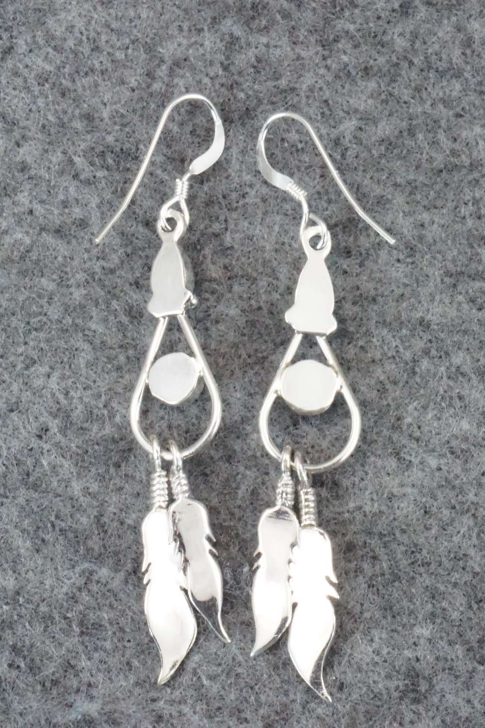Turquoise, Coral and Sterling Silver Earrings - Annie Spencer