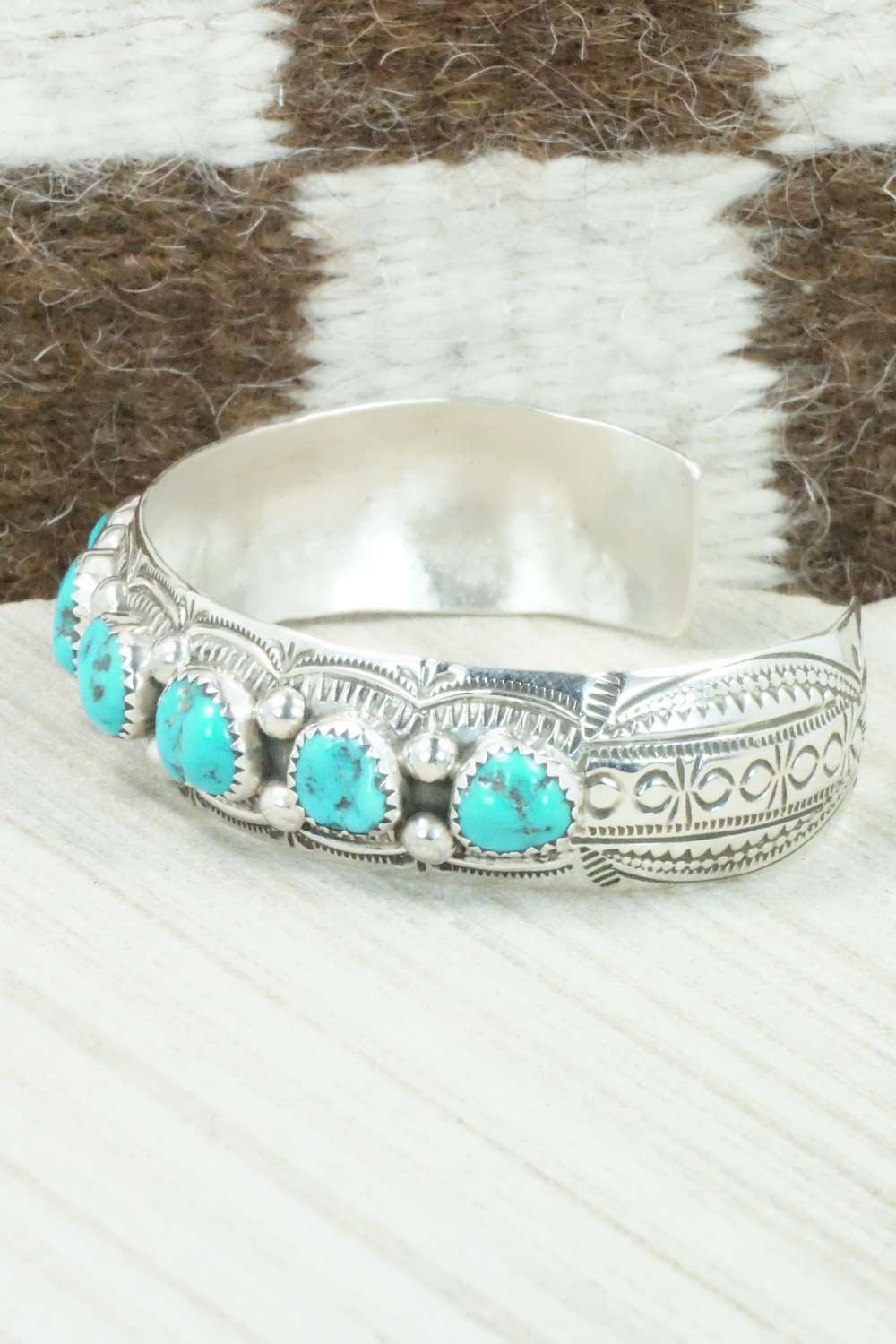 Turquoise & Sterling Silver Bracelet - Glenn Sandoval