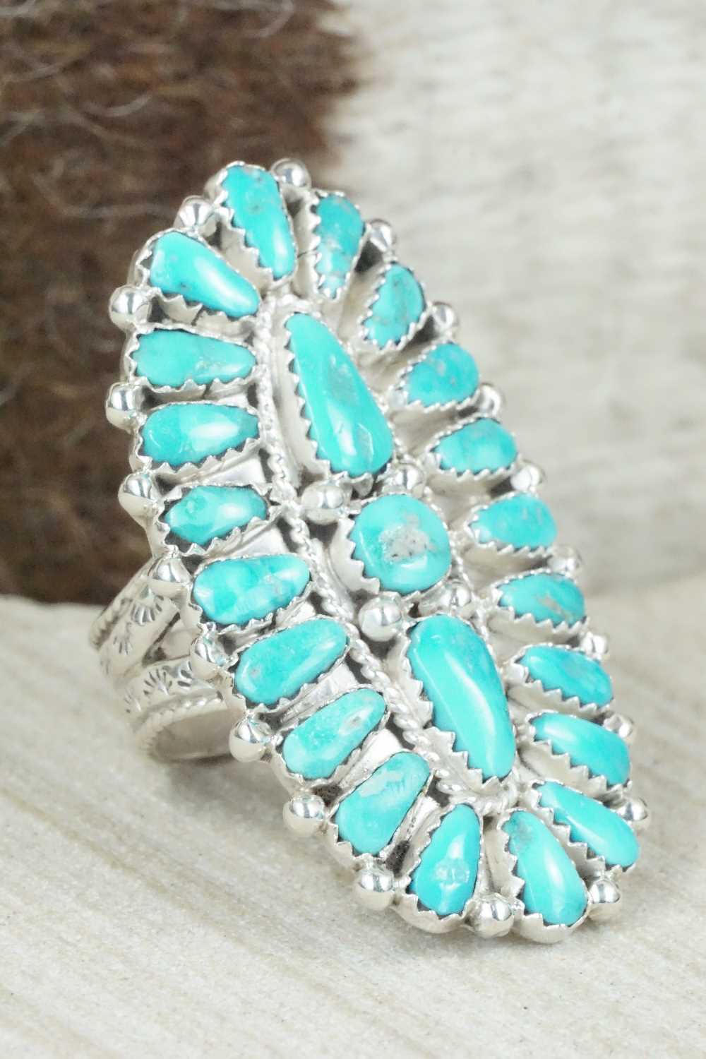 Turquoise & Sterling Silver Ring - Donovan Wilson - Size 8.75