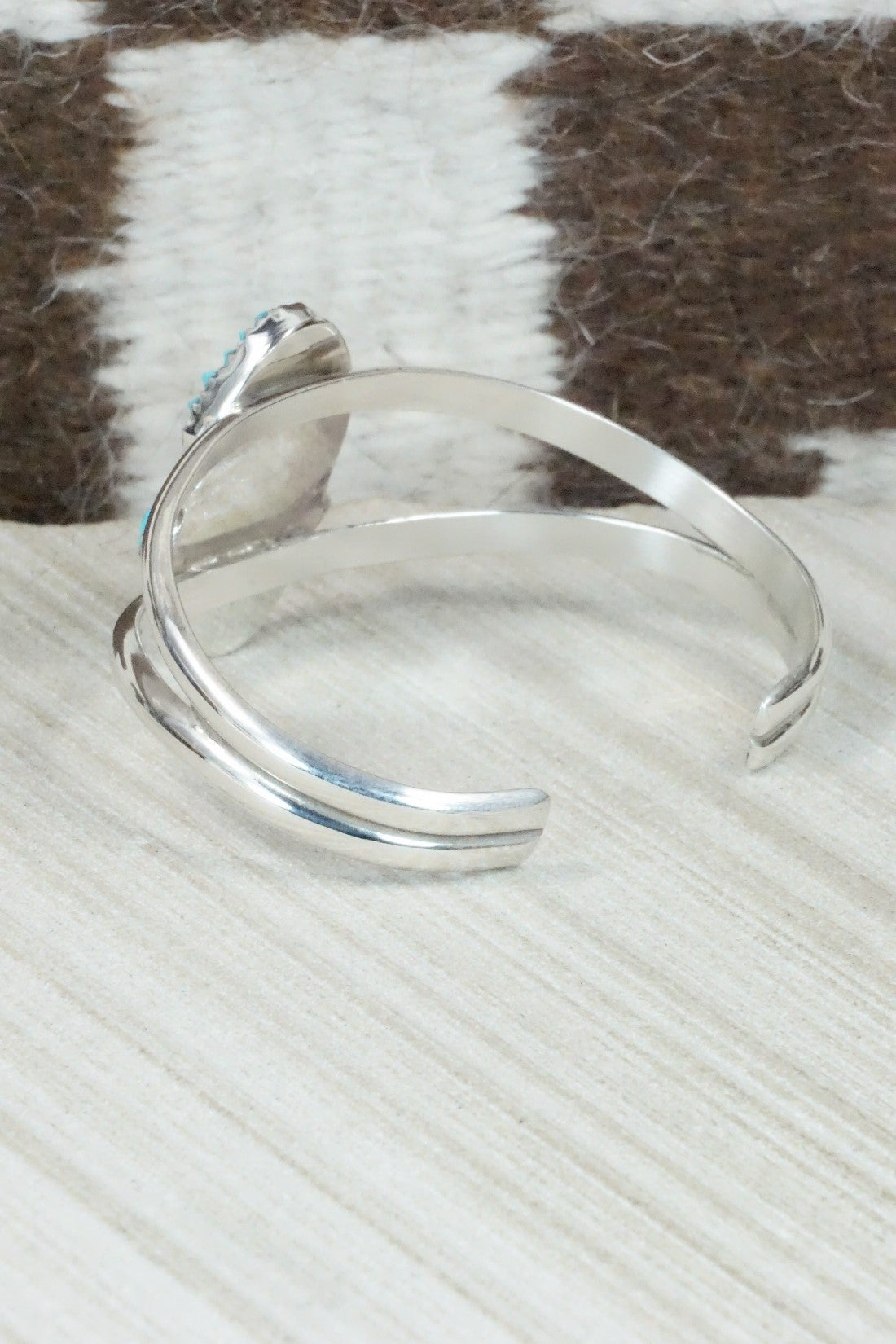 Turquoise & Sterling Silver Bracelet - Lyolita Tsattie
