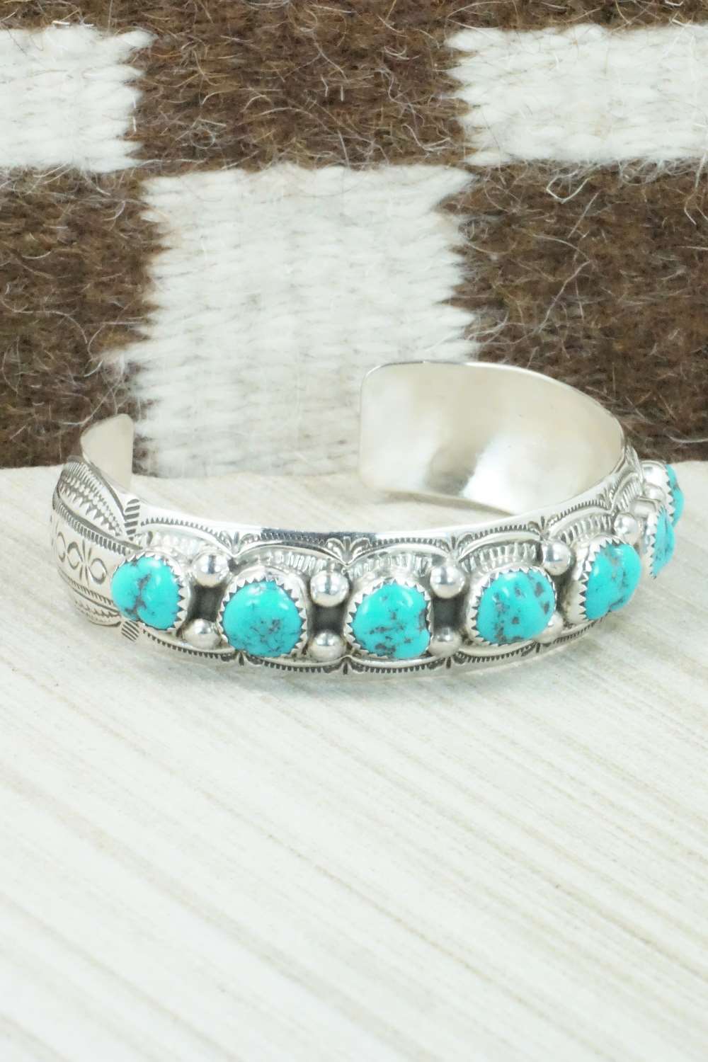 Turquoise & Sterling Silver Bracelet - Glenn Sandoval