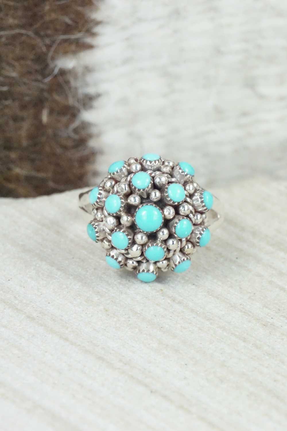 Turquoise & Sterling Silver Ring - Dickie Charlie - Size 8.5