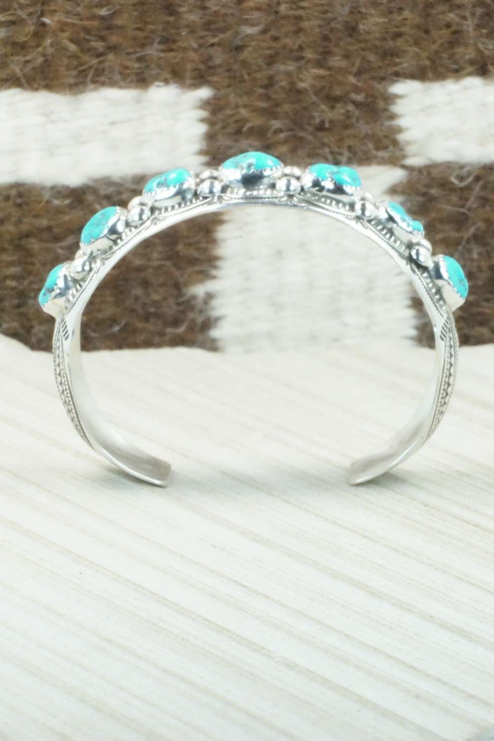 Turquoise & Sterling Silver Bracelet - Glenn Sandoval