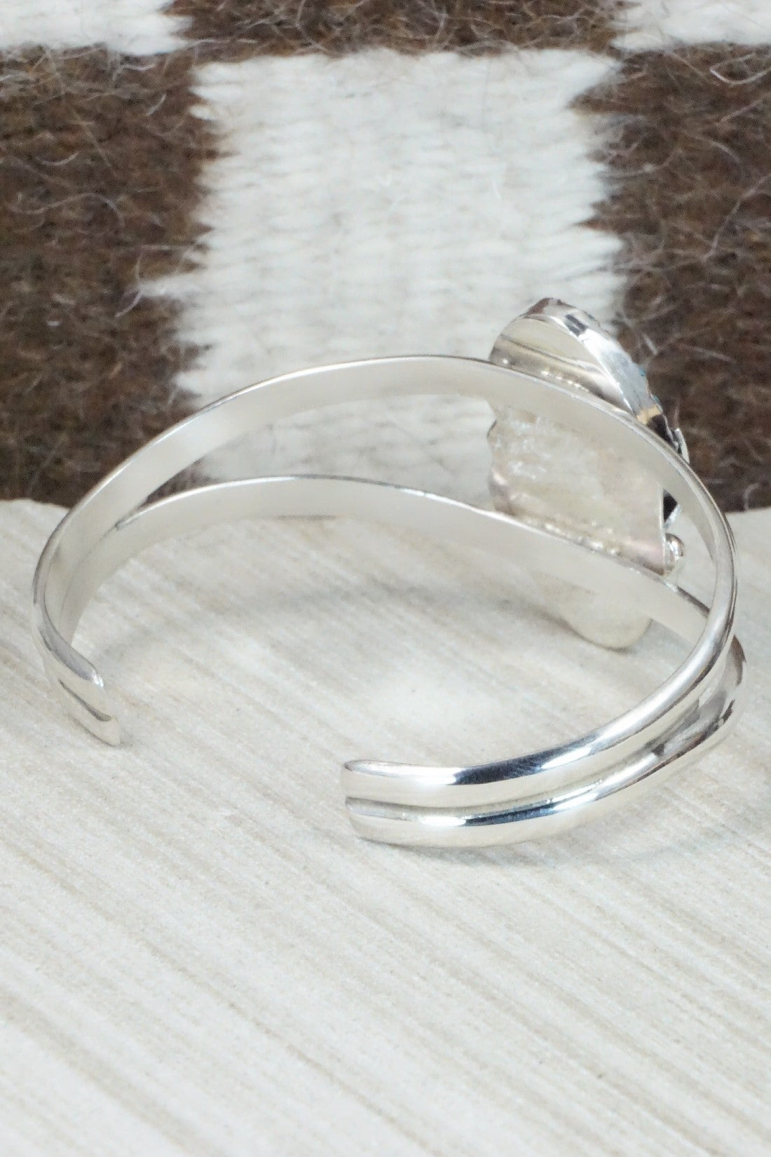 Turquoise & Sterling Silver Bracelet - Lyolita Tsattie