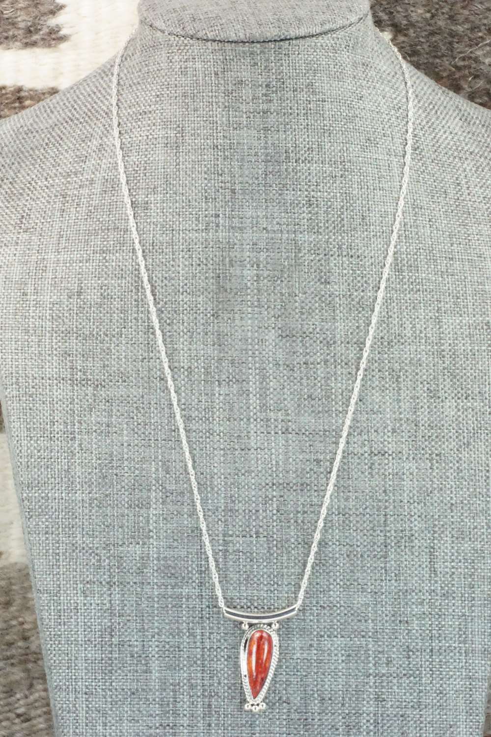 Spiny Oyster & Sterling Silver Necklace - Sharon McCarthy