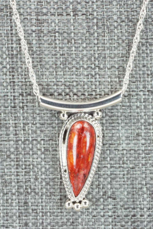 Spiny Oyster & Sterling Silver Necklace - Sharon McCarthy