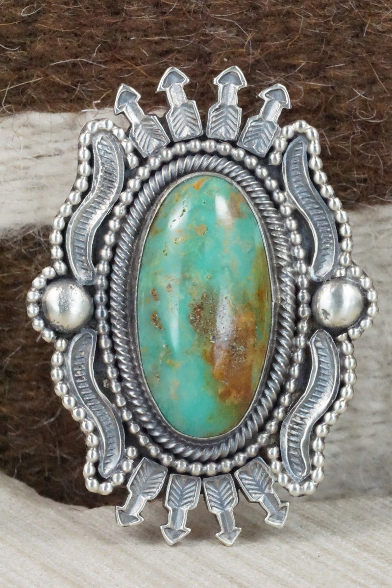 Turquoise and Sterling Silver Ring - Hemerson Brown - Size 10