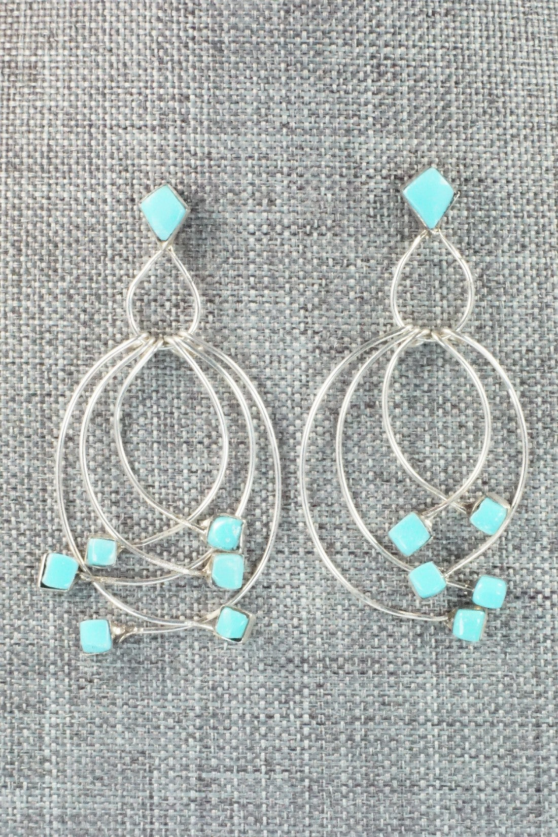 Turquoise & Sterling Silver Earrings - Farrah Larue