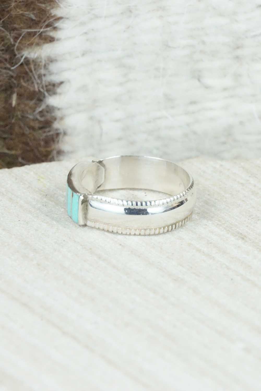 Turquoise & Sterling Silver Ring - Orlando Laweka - Size 7.25