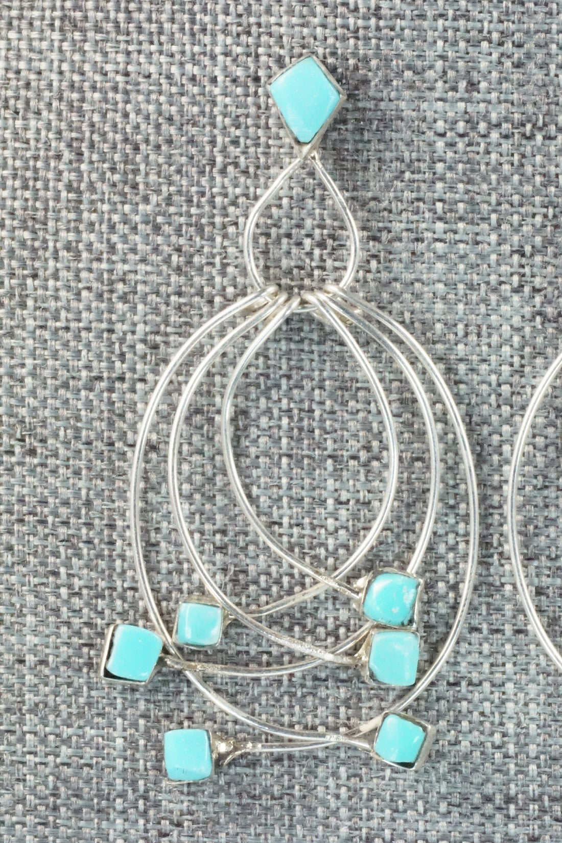 Turquoise & Sterling Silver Earrings - Farrah Larue