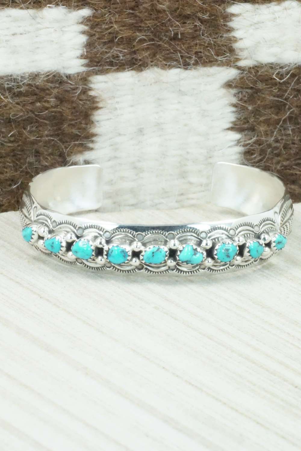 Turquoise & Sterling Silver Bracelet - Glenn Sandoval