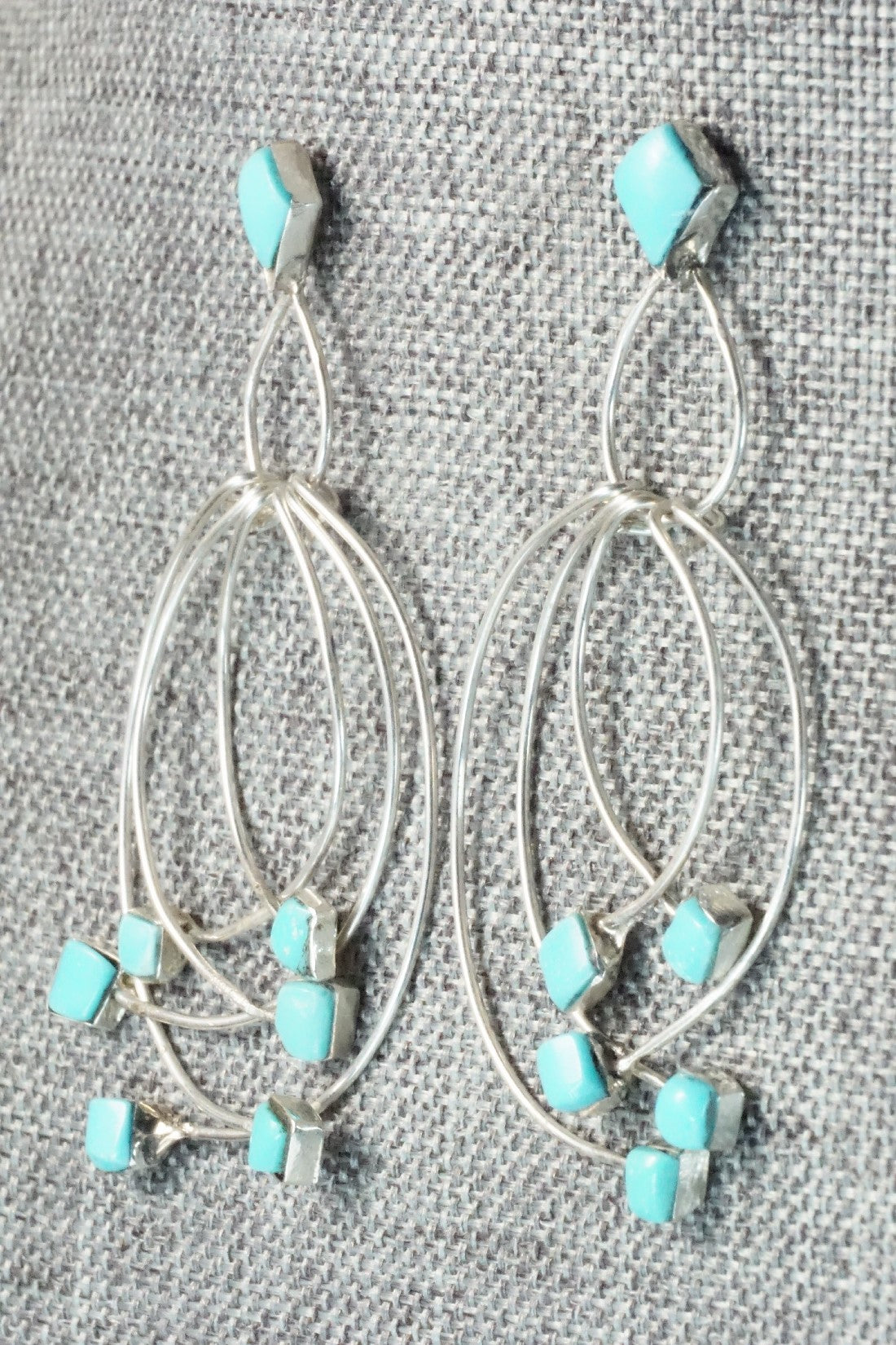 Turquoise & Sterling Silver Earrings - Farrah Larue
