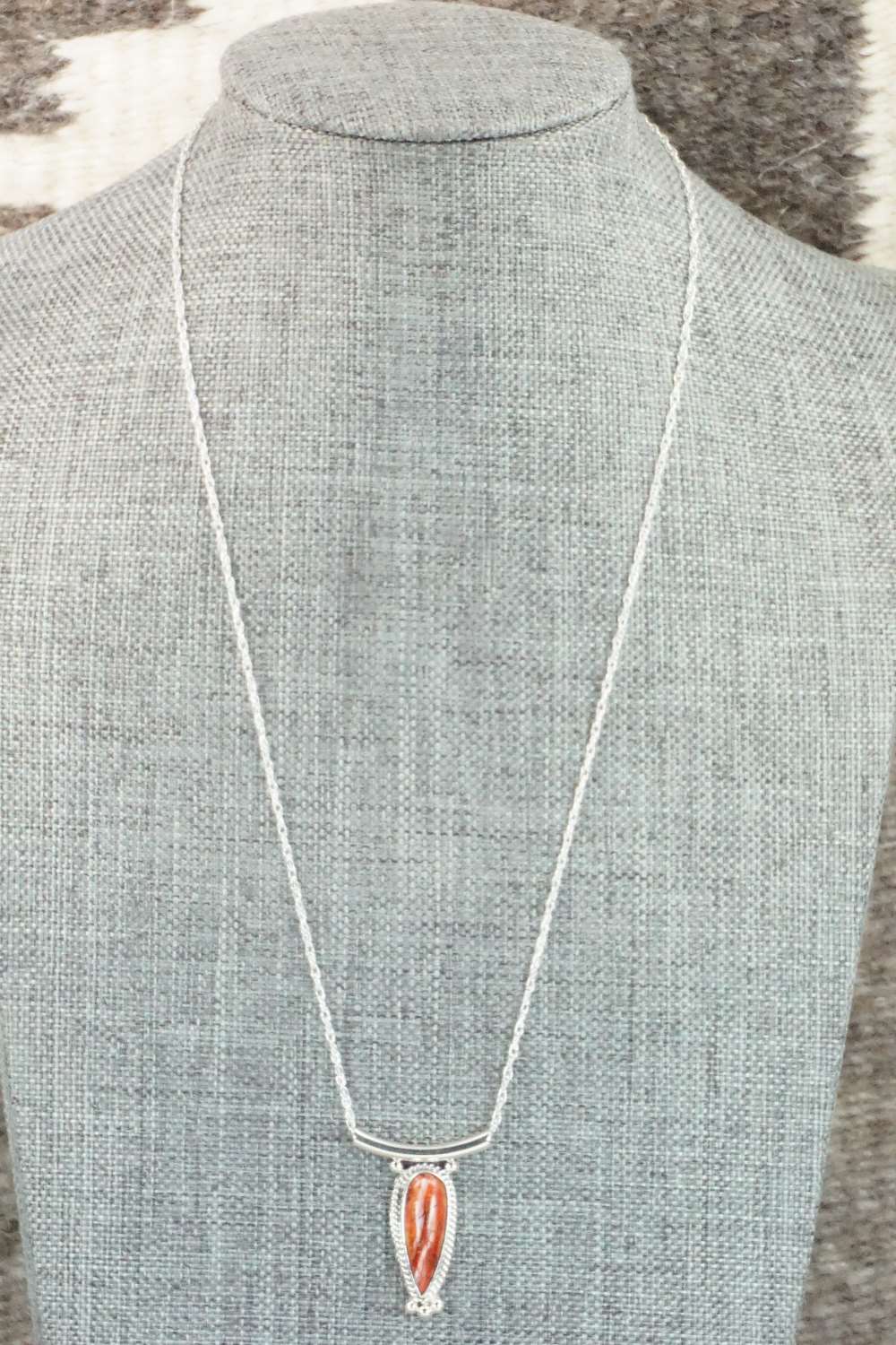 Spiny Oyster & Sterling Silver Necklace - Sharon McCarthy