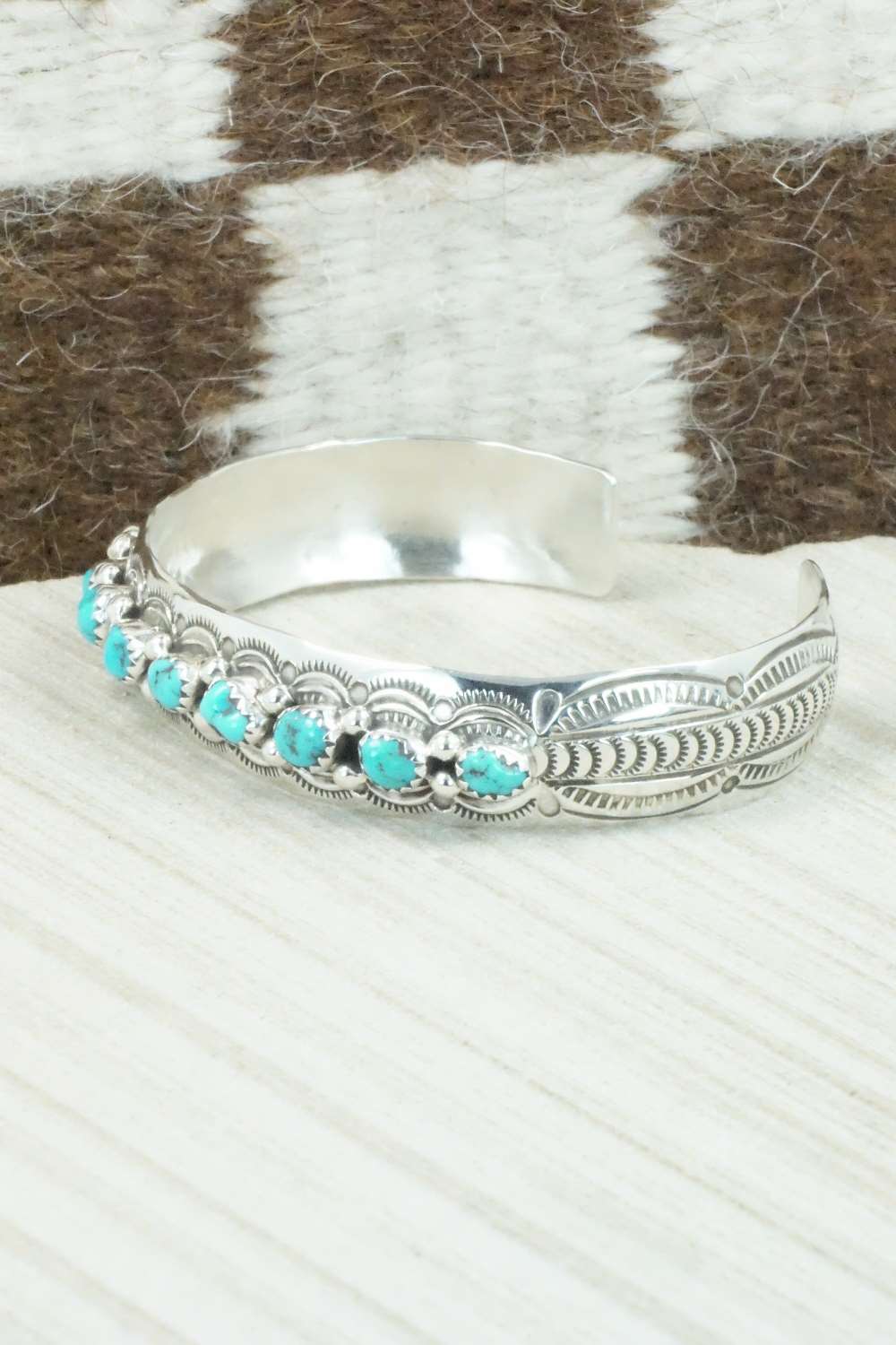 Turquoise & Sterling Silver Bracelet - Glenn Sandoval