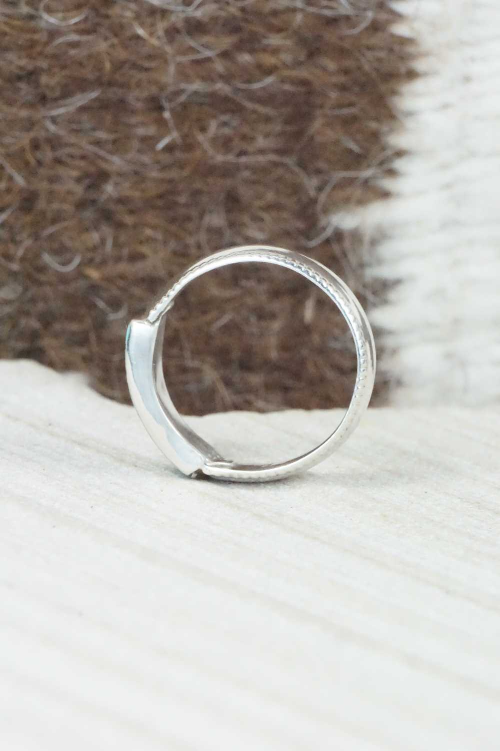 Turquoise & Sterling Silver Ring - Orlando Laweka - Size 7.25