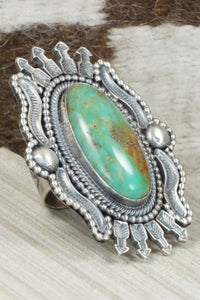 Turquoise and Sterling Silver Ring - Hemerson Brown - Size 10