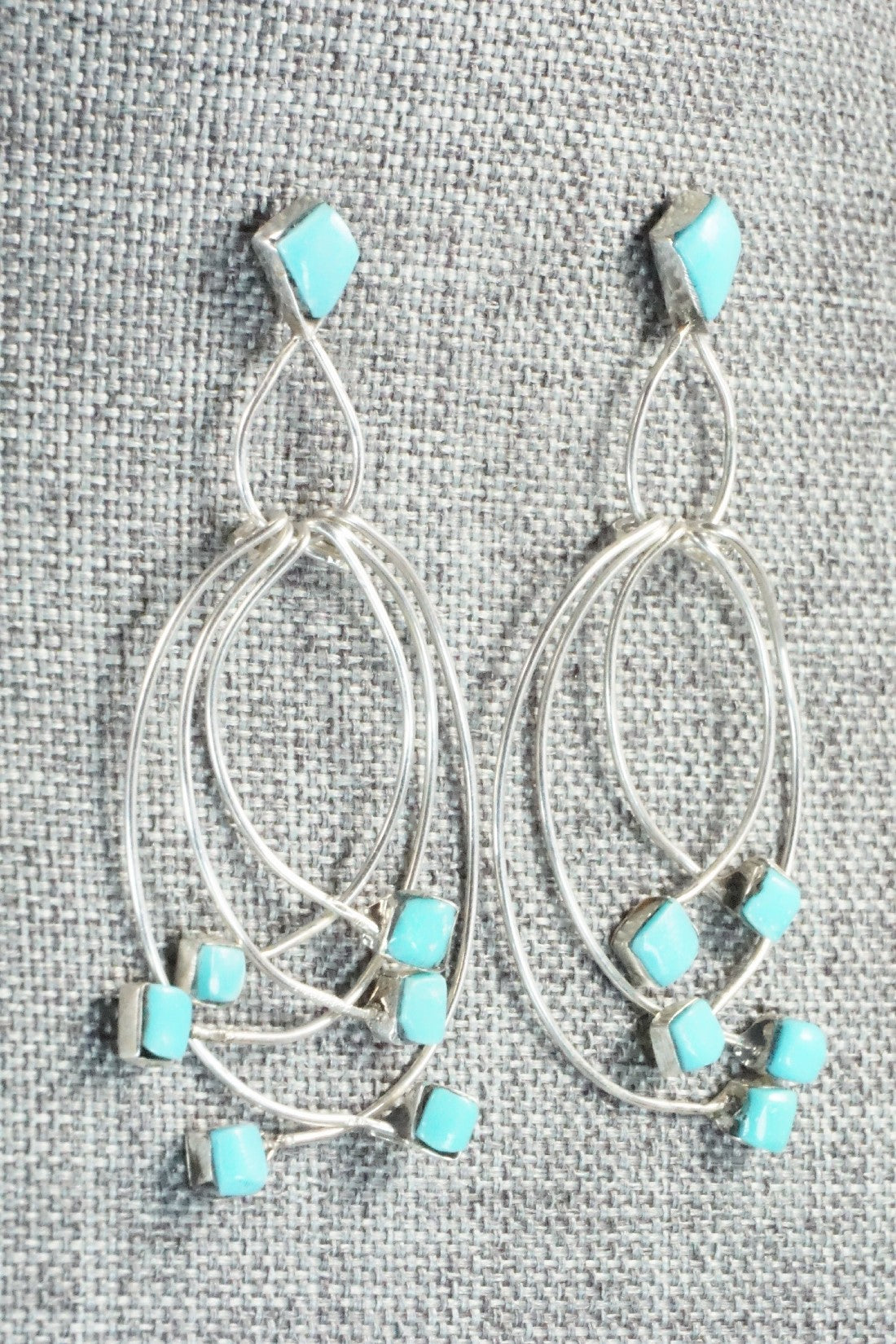 Turquoise & Sterling Silver Earrings - Farrah Larue