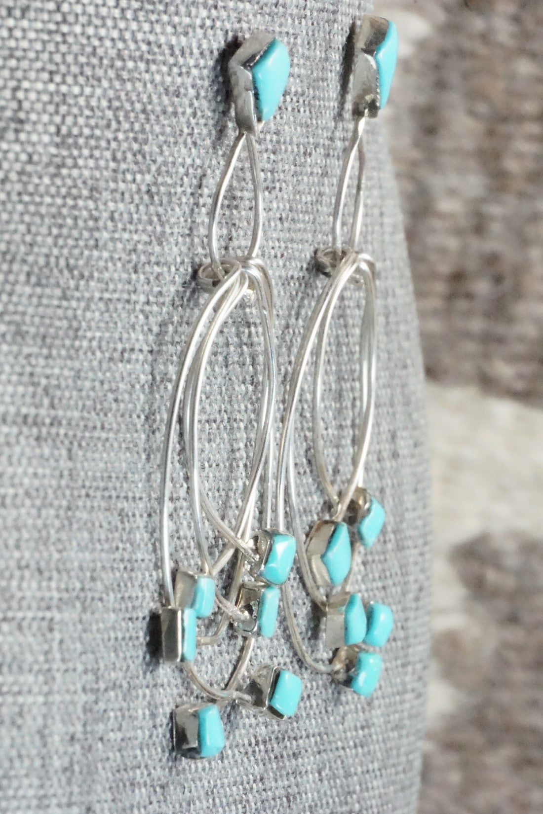 Turquoise & Sterling Silver Earrings - Farrah Larue