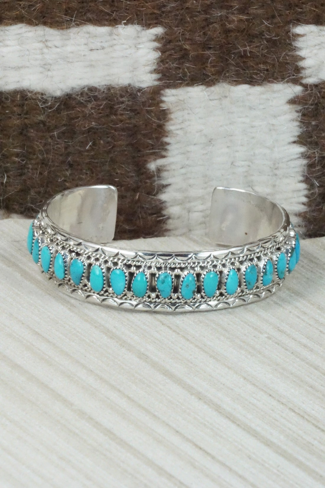 Turquoise & Sterling Silver Bracelet - Jaz Wilson