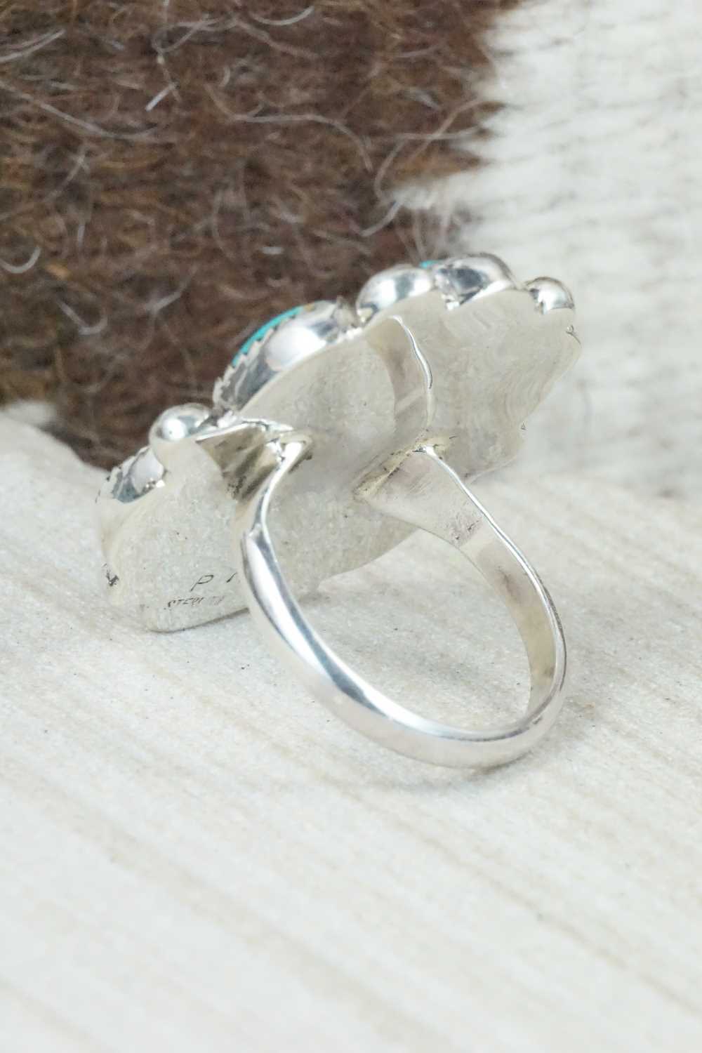Turquoise & Sterling Silver Ring - Priscilla Reeder - Size 9