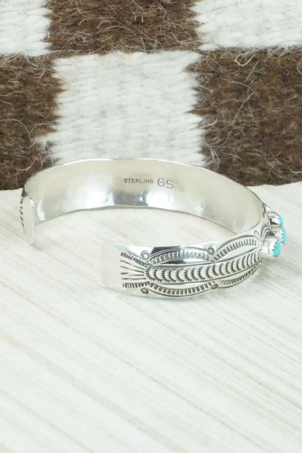 Turquoise & Sterling Silver Bracelet - Glenn Sandoval