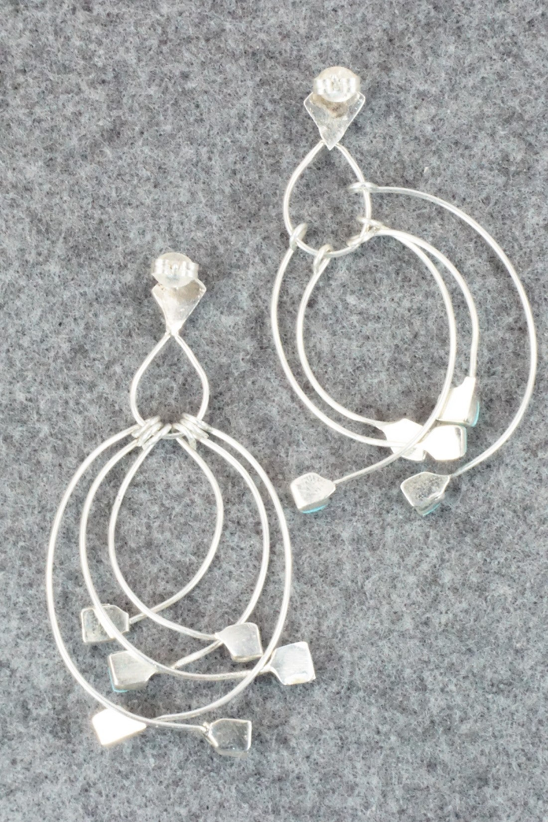 Turquoise & Sterling Silver Earrings - Farrah Larue