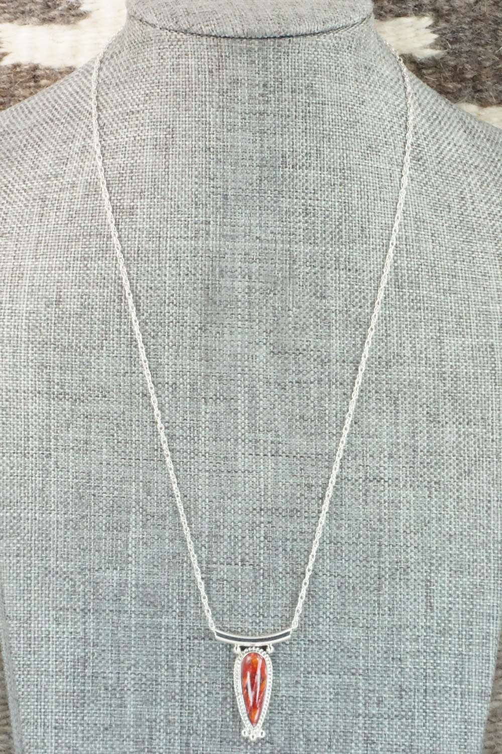 Spiny Oyster & Sterling Silver Necklace - Sharon McCarthy