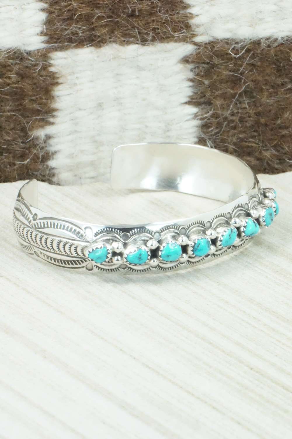 Turquoise & Sterling Silver Bracelet - Glenn Sandoval