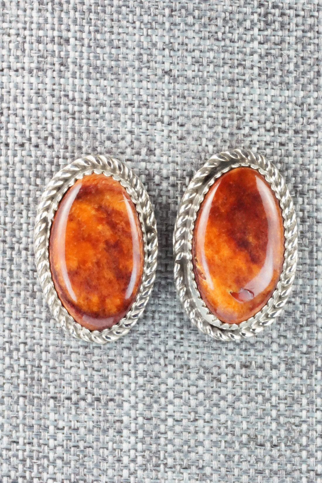 Spiny Oyster & Sterling Silver Earrings - Aaron Davis
