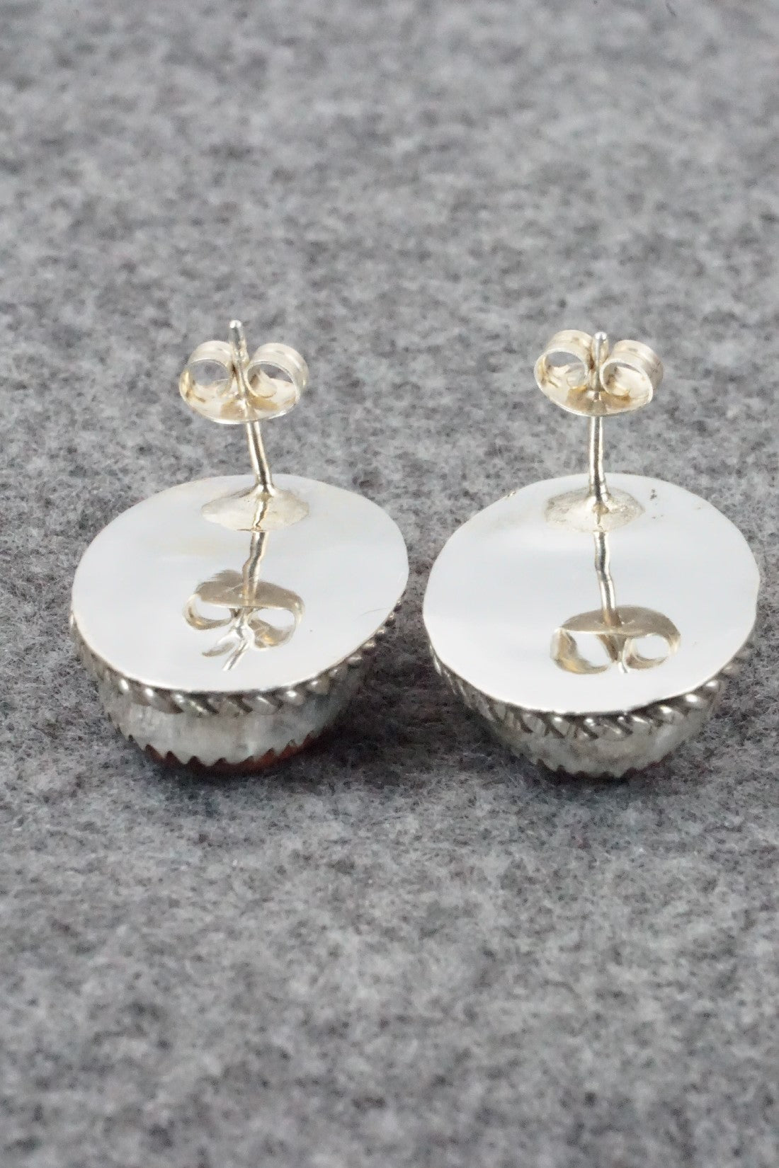 Spiny Oyster & Sterling Silver Earrings - Aaron Davis