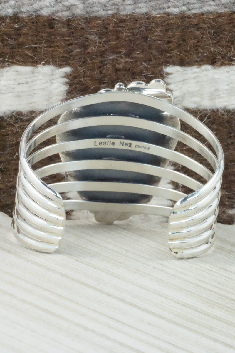 Turquoise & Sterling Silver Bracelet - Leslie Nez