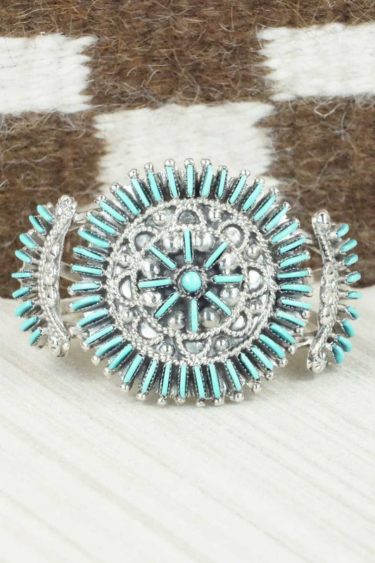 Turquoise & Sterling Silver Bracelet - Bernadette Wyaco