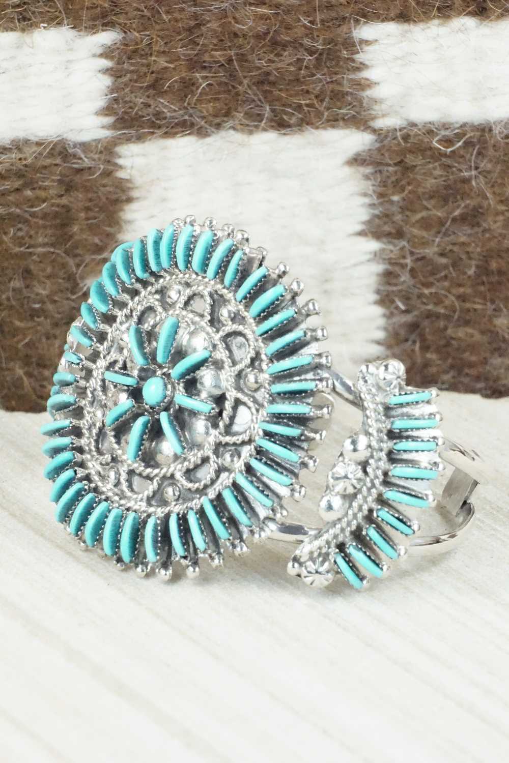 Turquoise & Sterling Silver Bracelet - Bernadette Wyaco