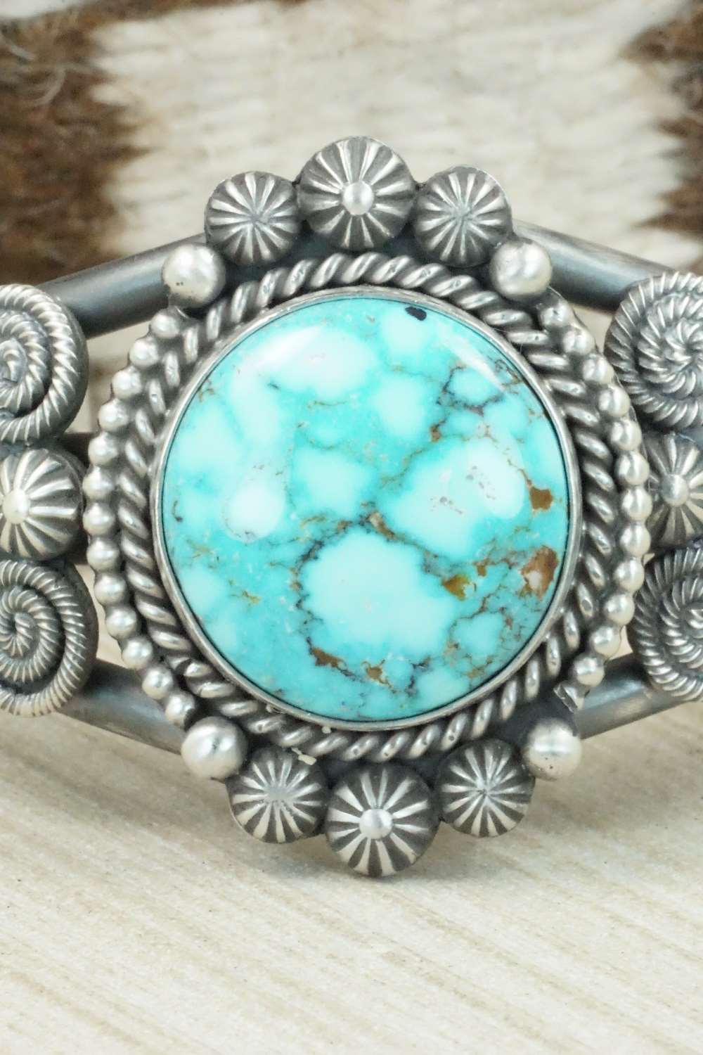 Turquoise & Sterling Silver Bracelet - Michael Calladitto