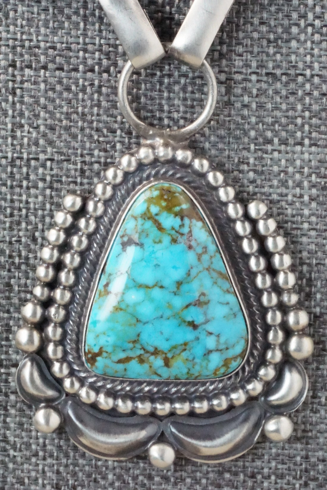 Turquoise, Coral & Sterling Silver Necklace and Earrings Set - Tom Lewis