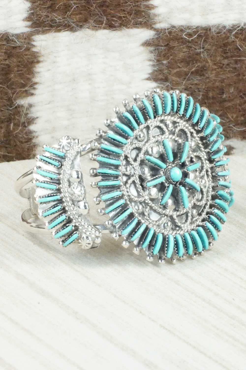 Turquoise & Sterling Silver Bracelet - Bernadette Wyaco