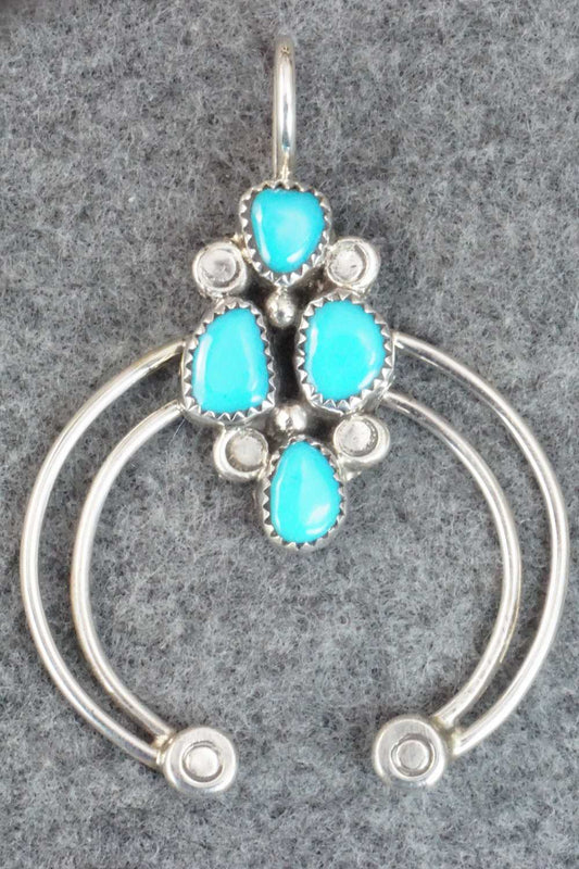 Turquoise & Sterling Silver Pendant - Priscilla Reeder